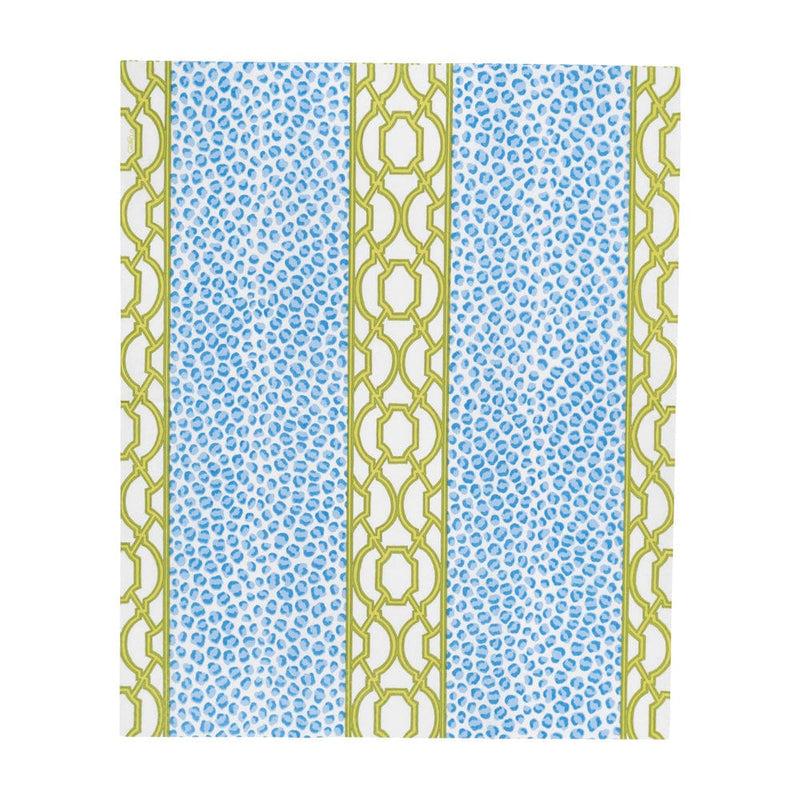 Caspari Knots And Spots Blue & Green Guest Towel Napkins - 15 Per Package