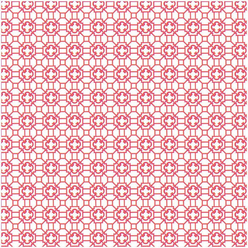 Caspari La Dolce Vita Kantha Quilt Fuchsia & Orange Table Covers - 1 Table Cover