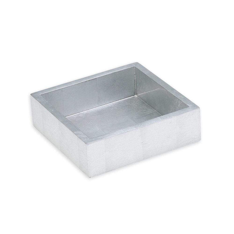 Caspari Lacquer Cocktail Napkin Holder In Silver - 1 Each