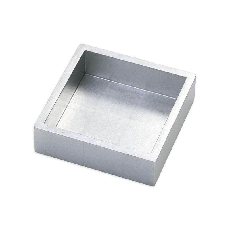 caspari Lacquer Cocktail Napkin Holder in Silver - 1 Each