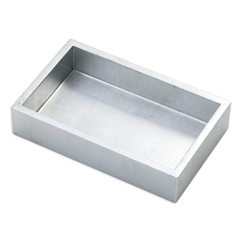 caspari Lacquer Guest Towel Napkin Holder in Silver - 1 Each