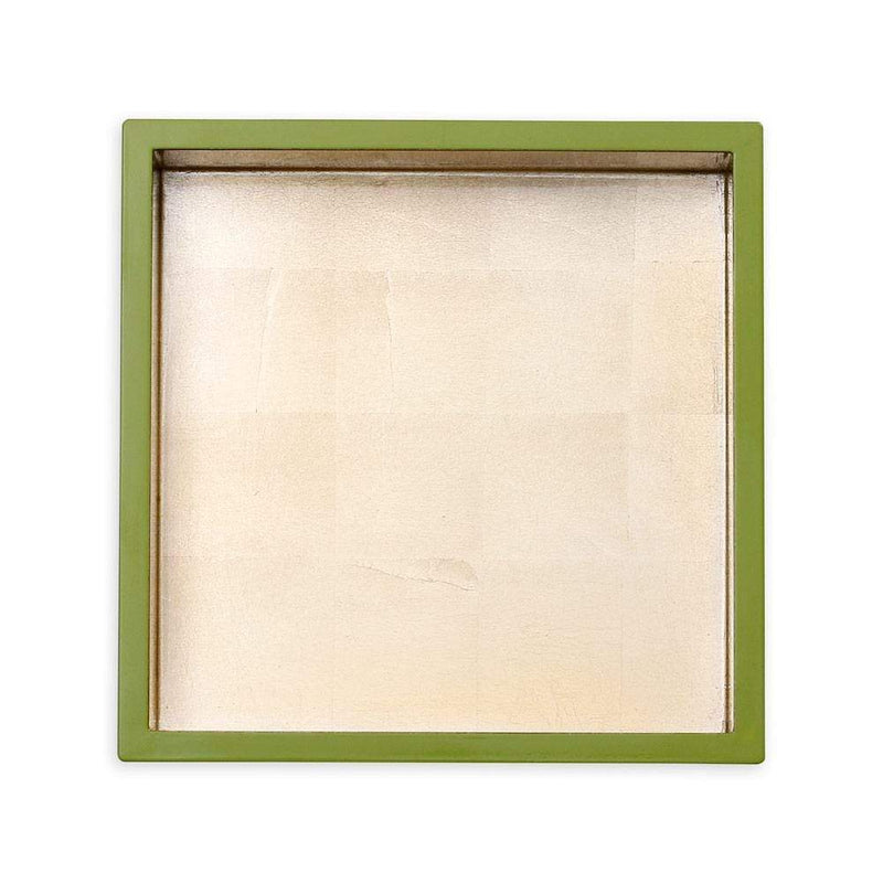 Caspari Lacquer Luncheon Napkin Holder In Sage & Gold - 1 Each