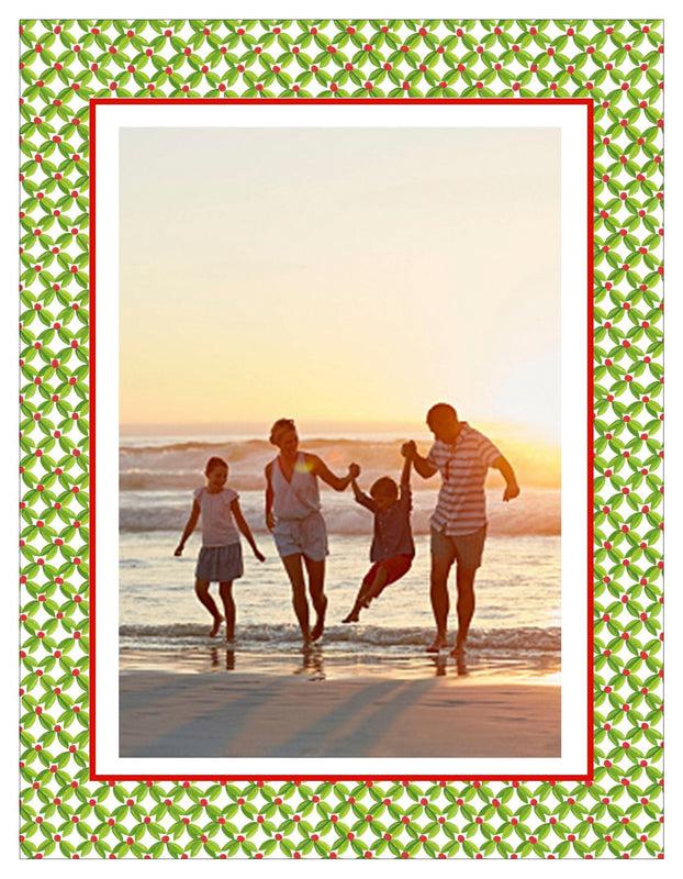 caspari Leaf and Berry Portrait Holiday Photo Cards