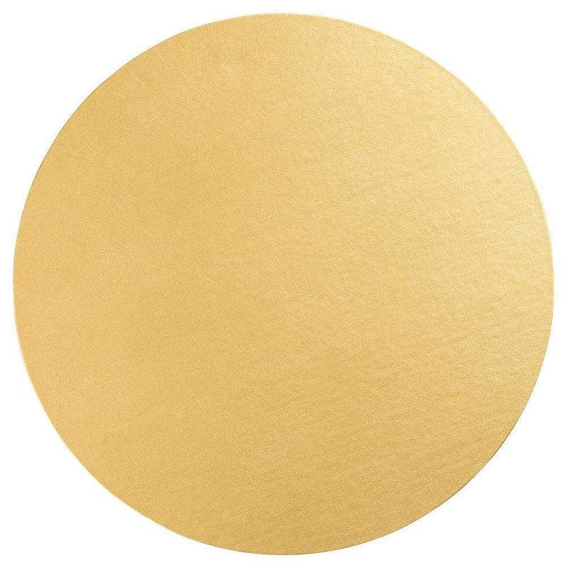 caspari Luster Round Felt-Backed Placemat in Gold - 4 Each