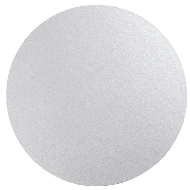 caspari Luster Round Felt-Backed Placemat in Silver - 4 Each