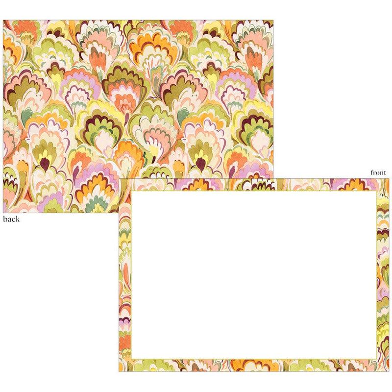 Caspari Marbled Ceramica Correspondence Cards - 12 Card & Envelopes