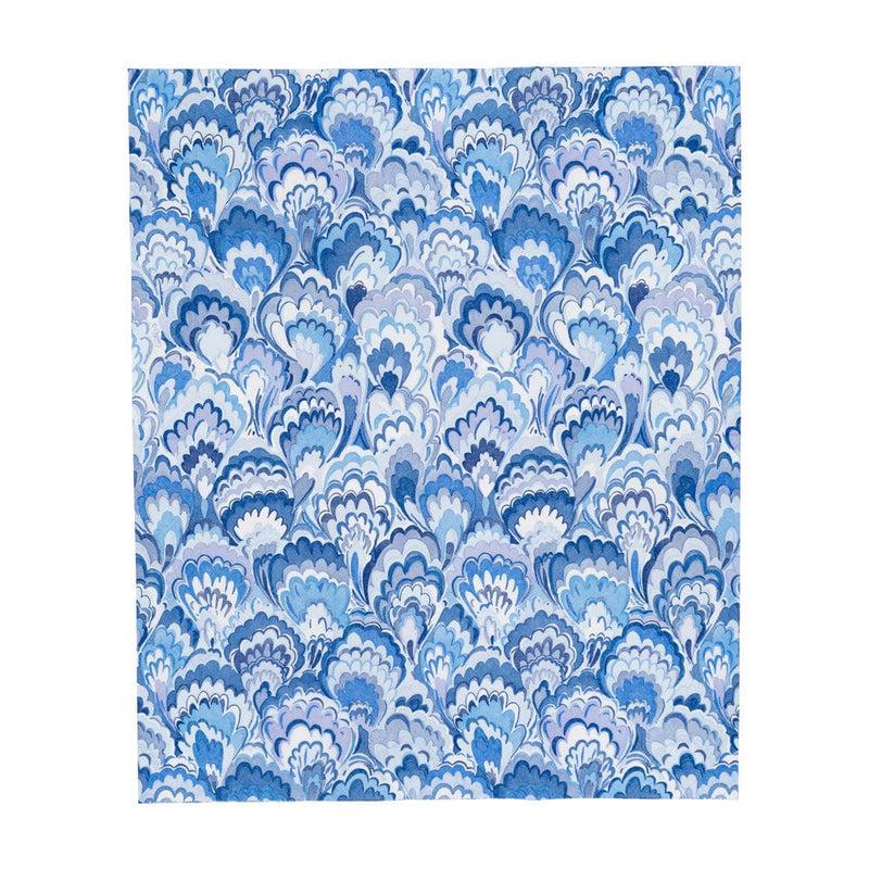 Caspari Marbled Ceramica Indigo Guest Towel Napkins - 15 Per Package
