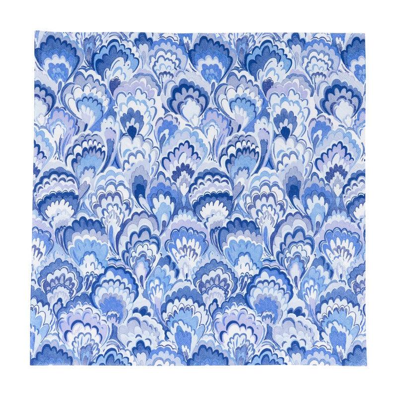 Caspari Marbled Ceramica Indigo Luncheon Napkins - 20 Per Package