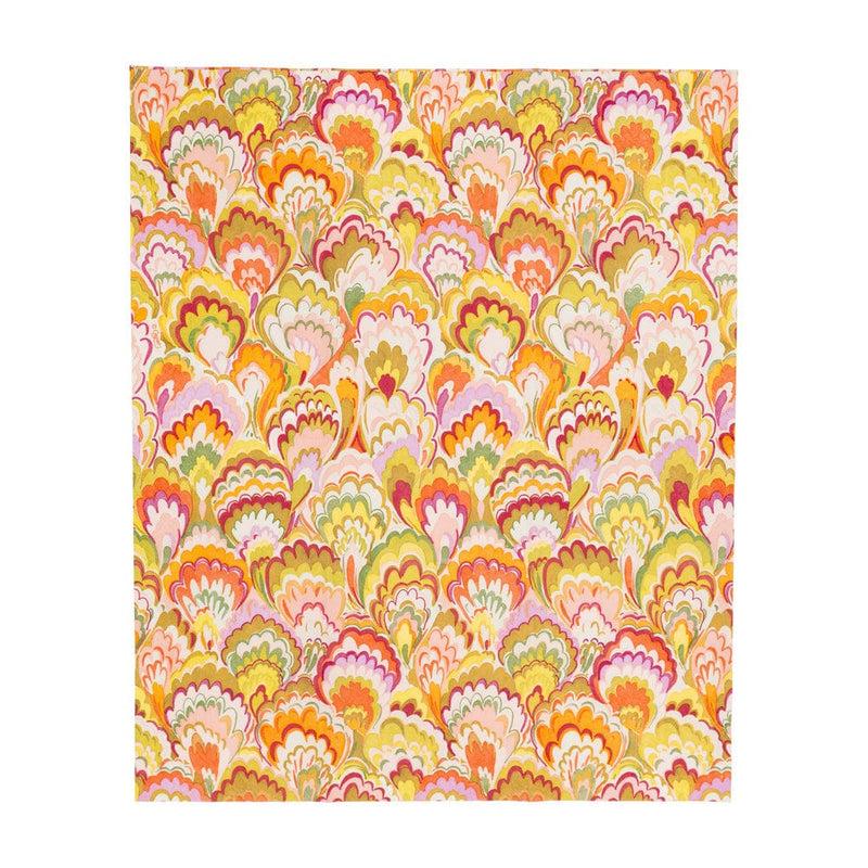 Caspari Marbled Ceramica Raspberry & Chartreuse Guest Towel Napkins - 15 Per Package