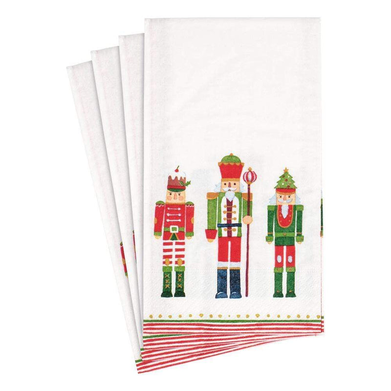 Caspari March Of The Nutcrackers Paper Guest Towel Napkins - 15 Per Package