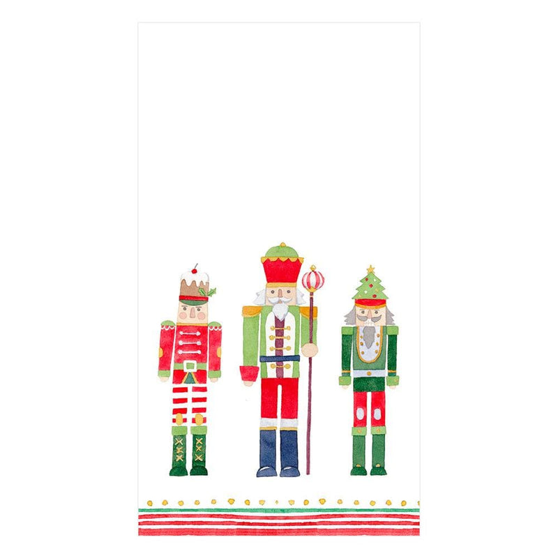 caspari March of the Nutcrackers Paper Guest Towel Napkins - 15 Per Package