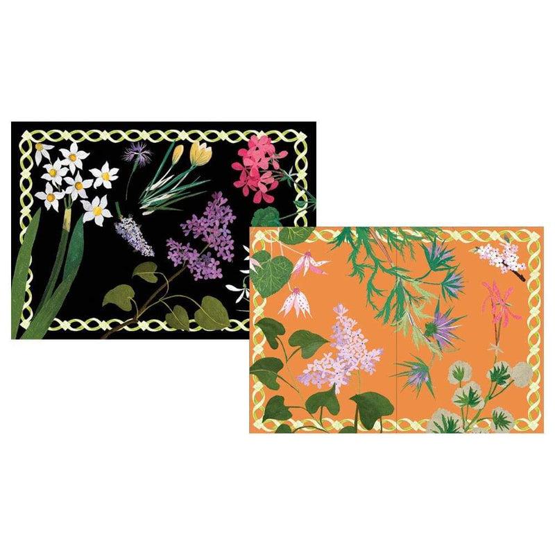 Caspari Mary Delany Flower Mosaics Assorted Boxed Note Cards - 8 Note Cards & 8 Envelopes