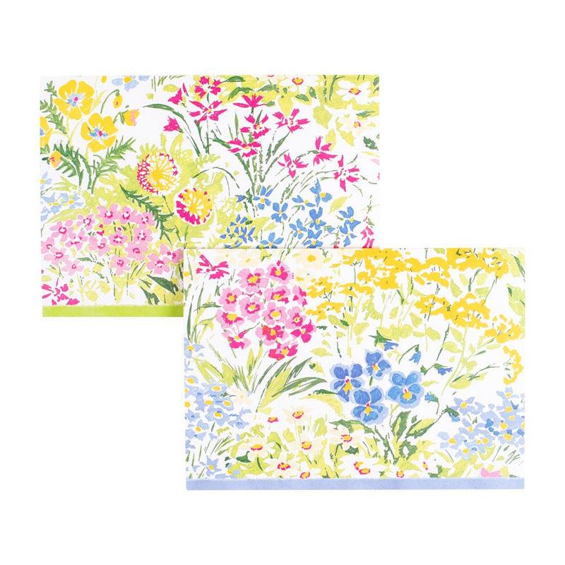caspari Meadow Flowers Assorted Boxed Note Cards - 8 Note Cards & 8 Envelopes