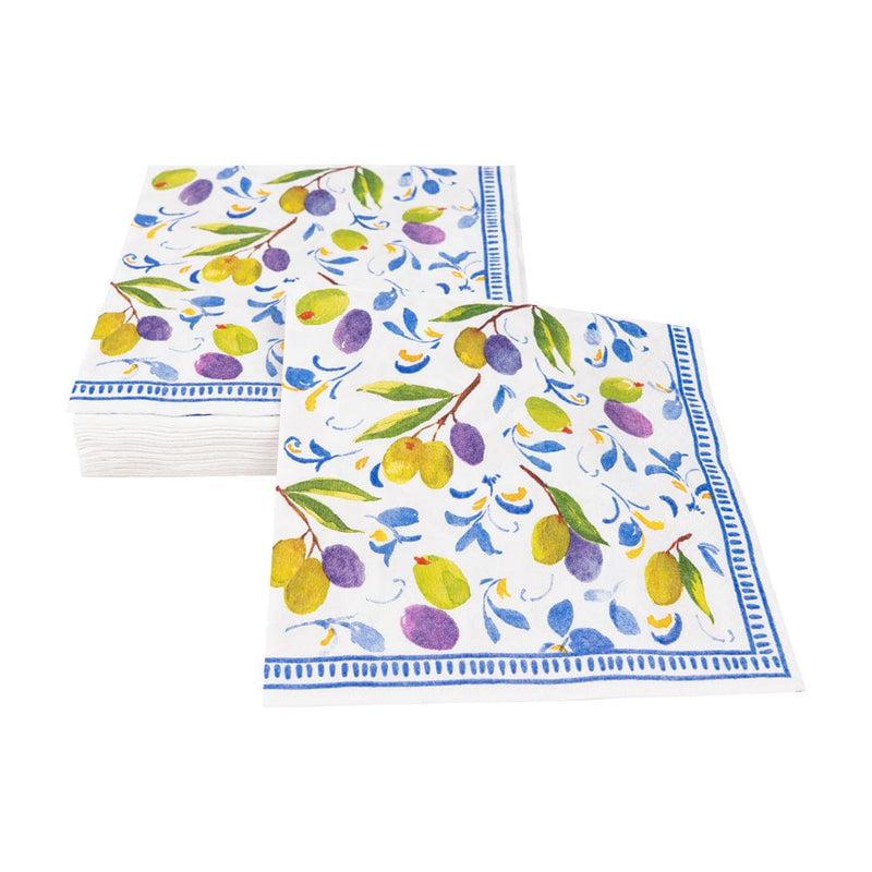 Caspari Mediterranean Blue Luncheon Napkins - 20 Per Package