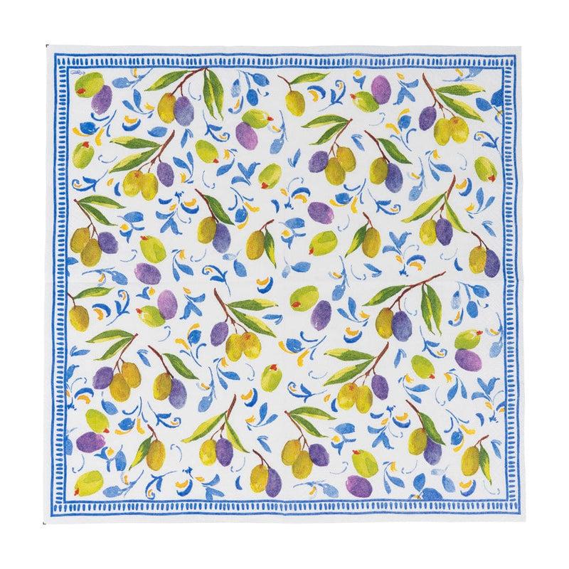 Caspari Mediterranean Blue Luncheon Napkins - 20 Per Package