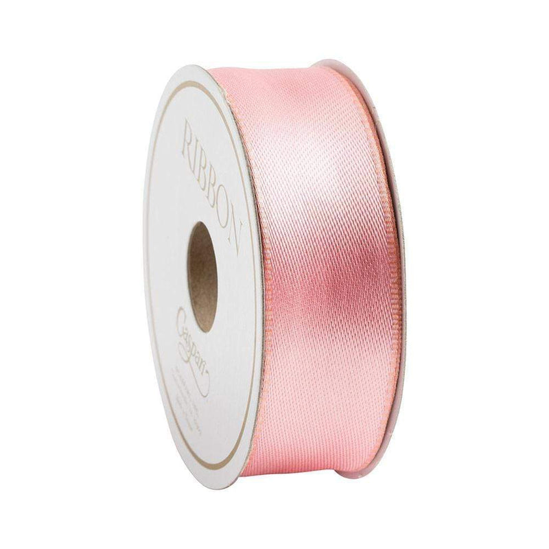 Caspari Medium Pink & Salmon Reversible Satin Wired Ribbon - 10 Yard Spool