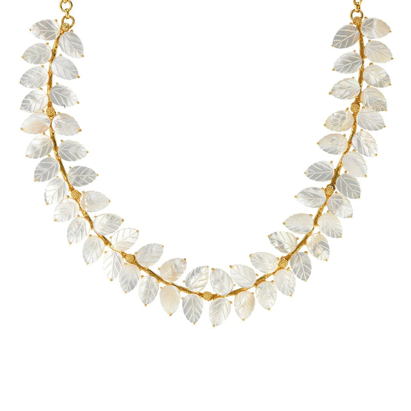 Caspari Mermaid Garden Vine Necklace - Mother Of Pearl