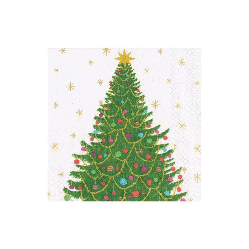 caspari Merry And Bright Cocktail Napkins - 20 Per Package