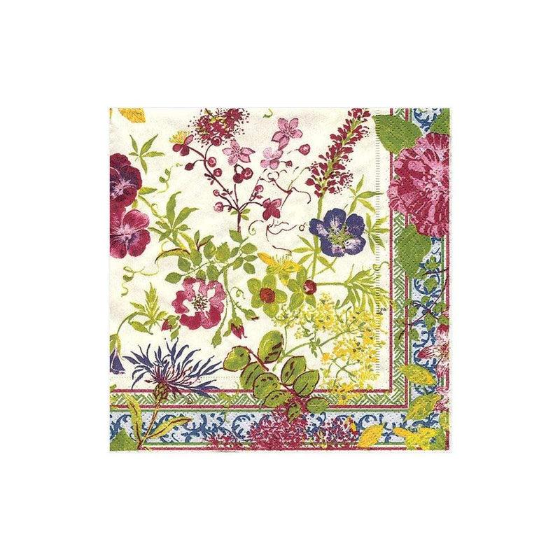 Caspari Millefleurs Paper Cocktail Napkins - 20 Per Package