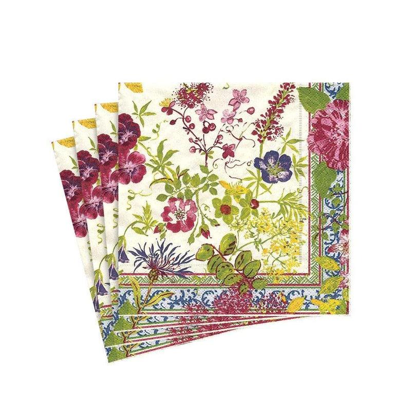 caspari Millefleurs Paper Cocktail Napkins - 20 Per Package