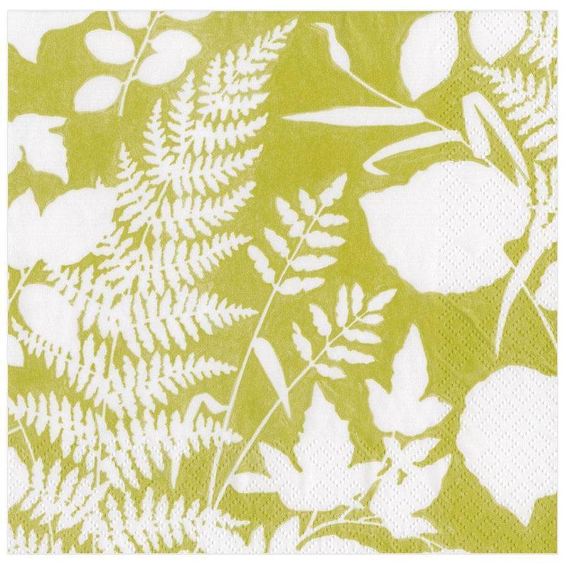 caspari Modern Fern Paper Dinner Napkins in Lime - 20 Per Package