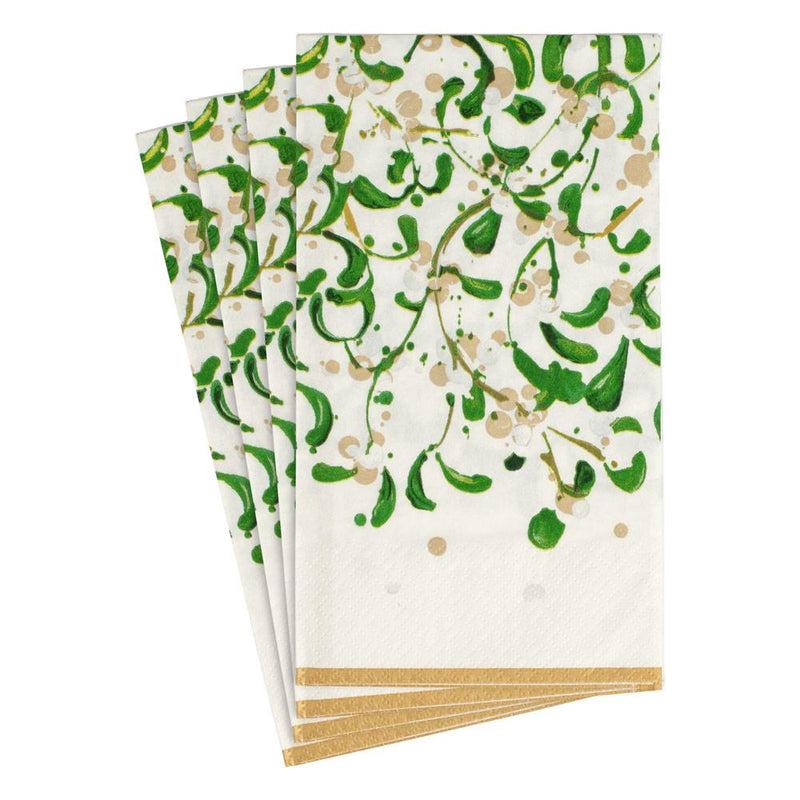 Caspari Modern Mistletoe Paper Guest Towel Napkins - 15 Per Package