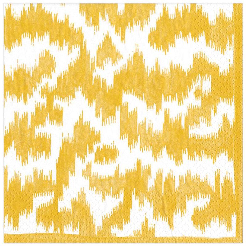 caspari Modern Moiré Paper Dinner Napkins in Yellow - 20 Per Package