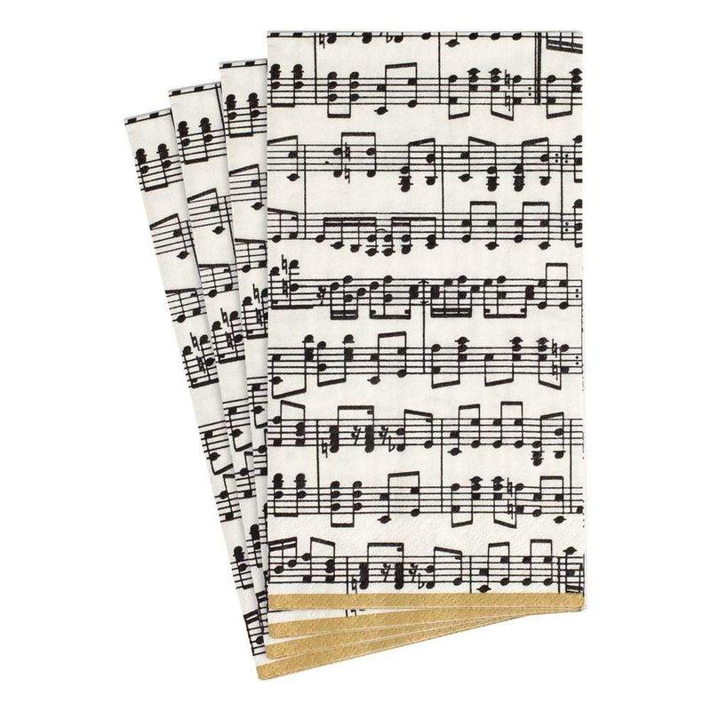 Caspari Musica Paper Guest Towel Napkins - 15 Per Package