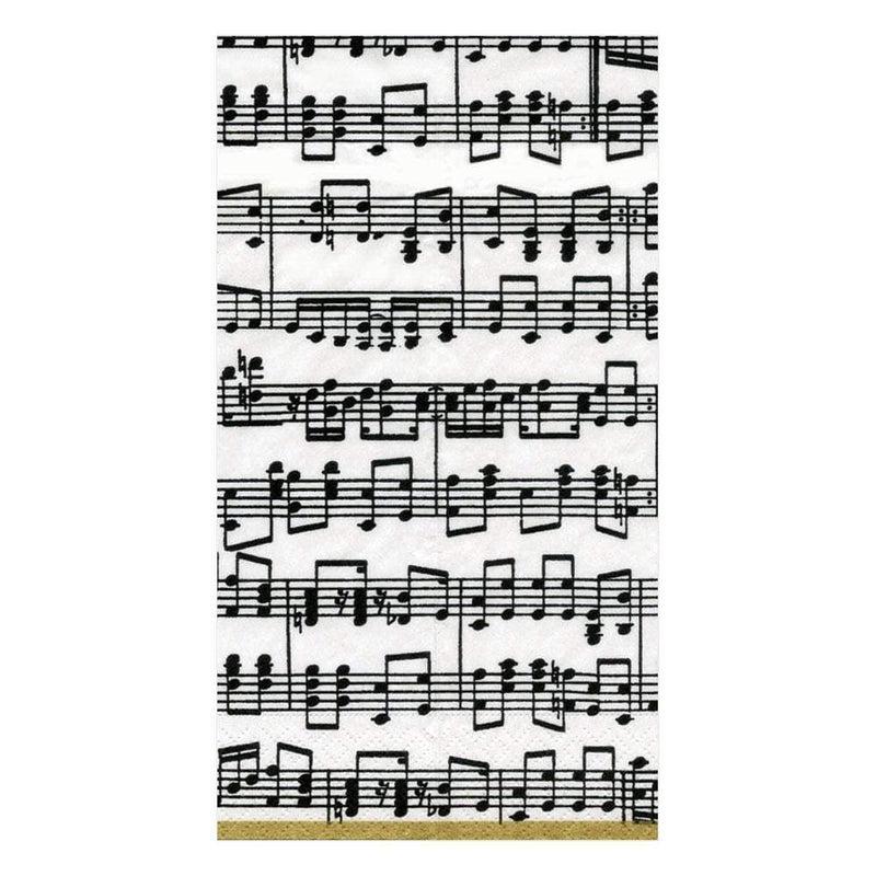 caspari Musica Paper Guest Towel Napkins - 15 Per Package