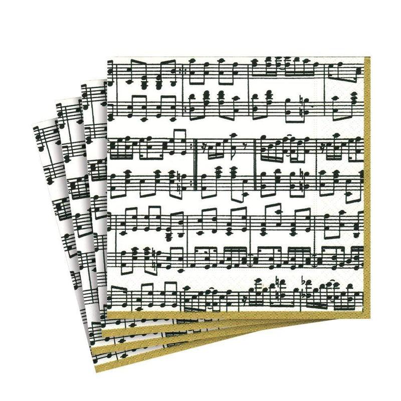 Caspari Musica Paper Luncheon Napkins - 20 Per Package