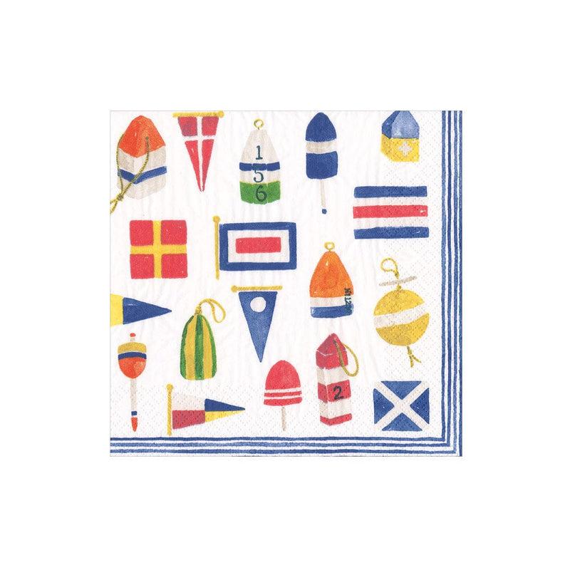 caspari Nantucket Paper Cocktail Napkins - 20 per Package