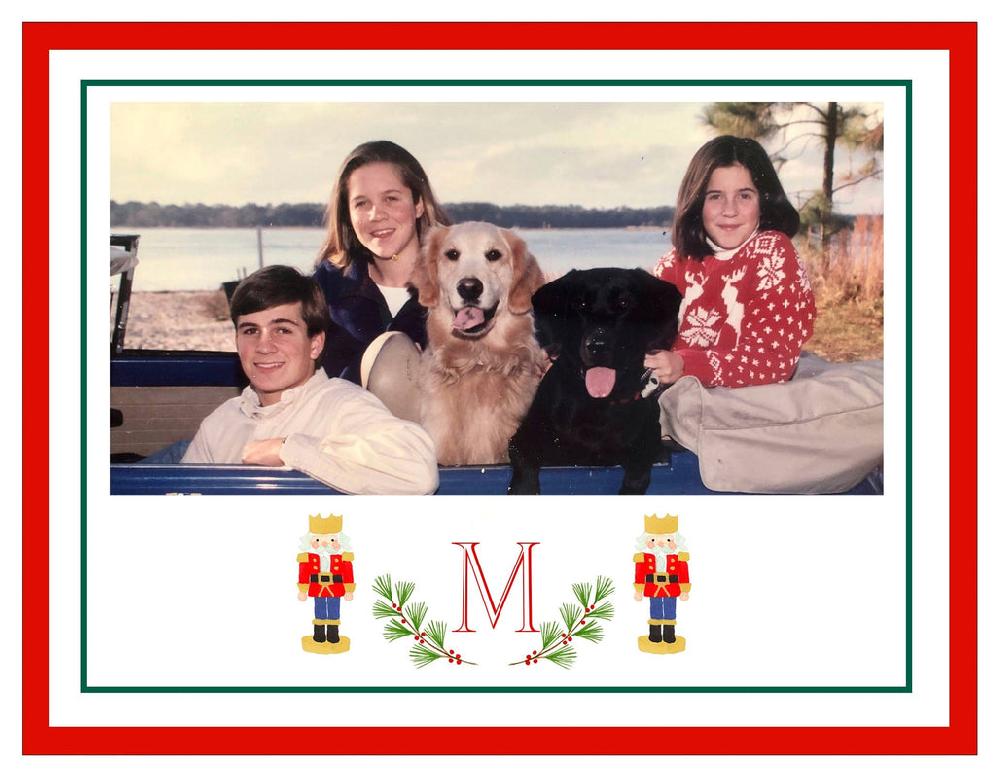 caspari Nutcracker Christmas Landscape Holiday Photo Cards