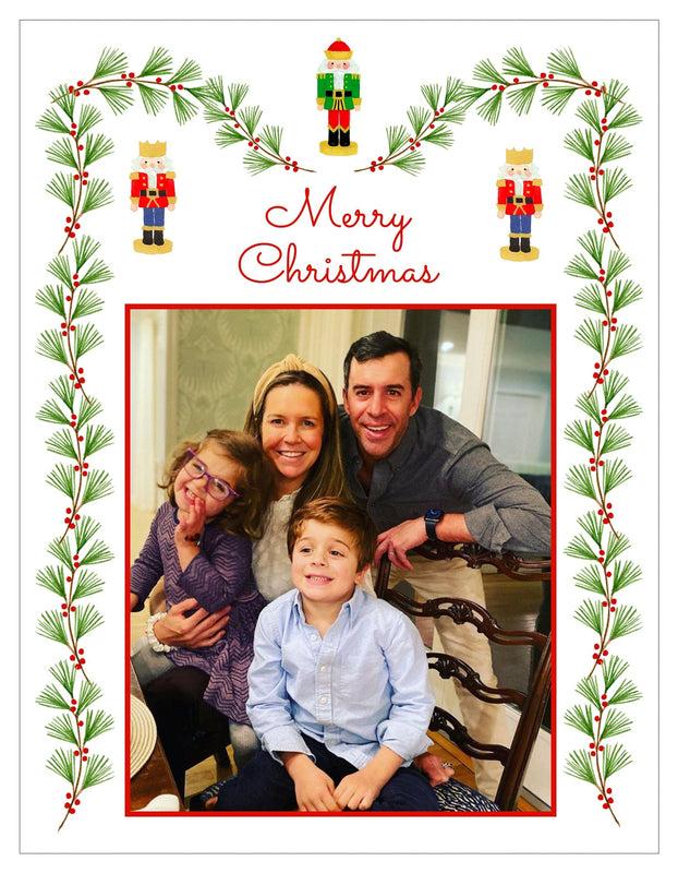 caspari Nutcracker Christmas Portrait Holiday Photo Cards