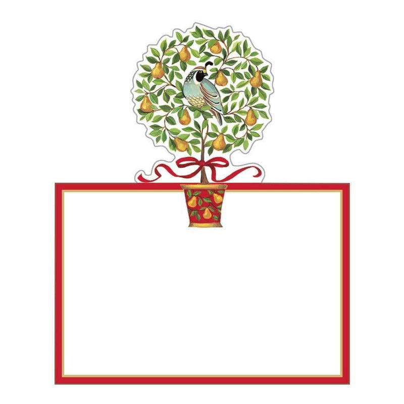 Caspari On The 12th Day Die-Cut Place Cards - 8 Per Package