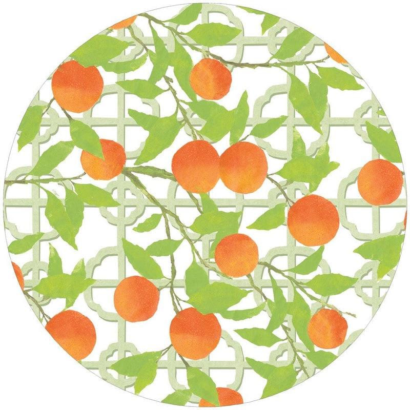 caspari Orange Grove Die-Cut Placemat - 4 Per Package