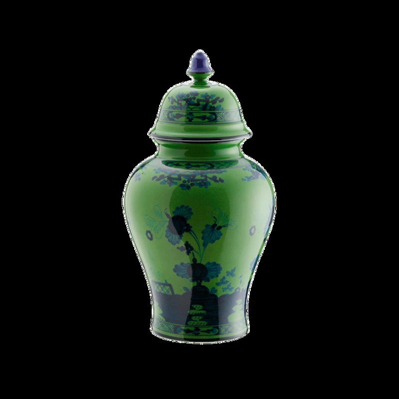 caspari Oriente Italiano Potiche Vase in Malachite 15" - 1 Each