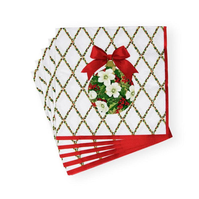 Caspari Ornament And Trellis Paper Dinner Napkins - 20 Per Package