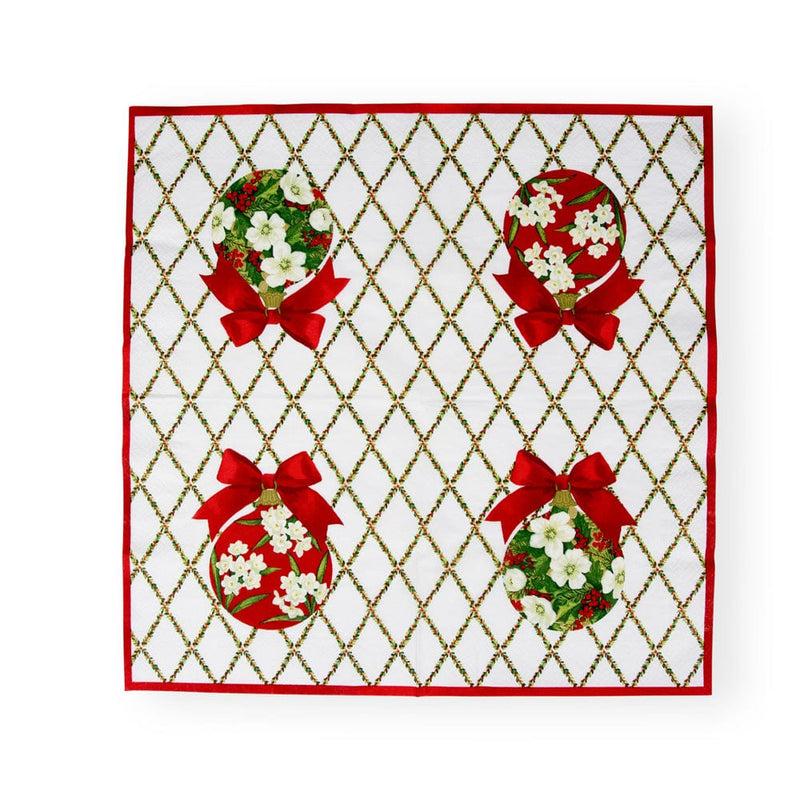 Caspari Ornament And Trellis Paper Dinner Napkins - 20 Per Package