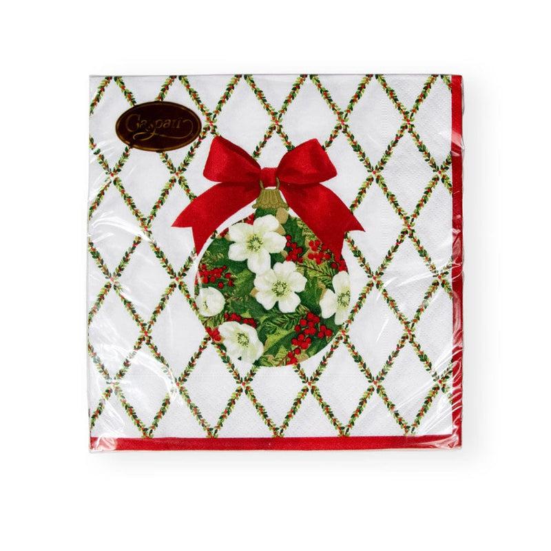 Caspari Ornament And Trellis Paper Dinner Napkins - 20 Per Package