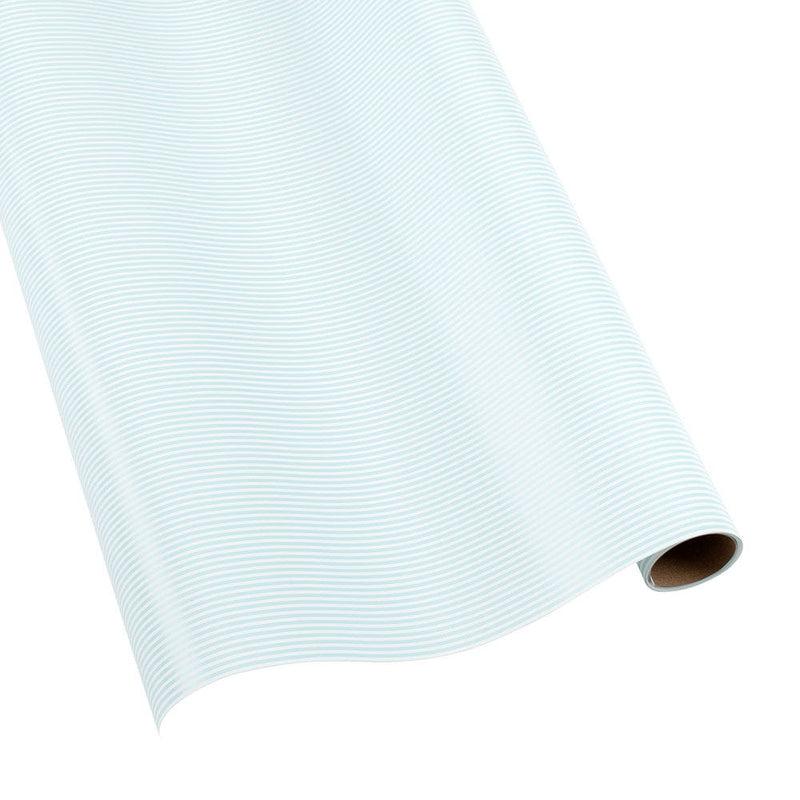 caspari Oxford Stripe Gift Wrapping Paper in Robin's Egg Blue - 30" x 8' Roll