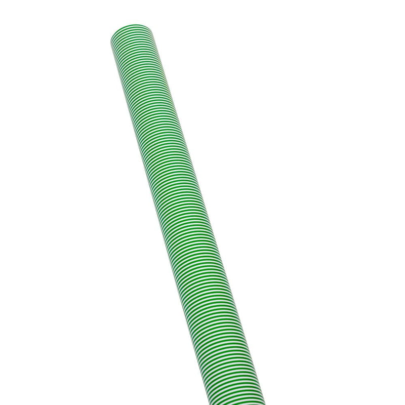 Caspari Oxford Stripe Green Gift Wrap - One 30" X 8' Roll
