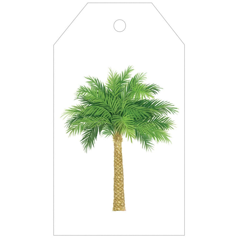 caspari Palm Tree Gift Tags - 4 Hanging Ornament Gift Tags per Package