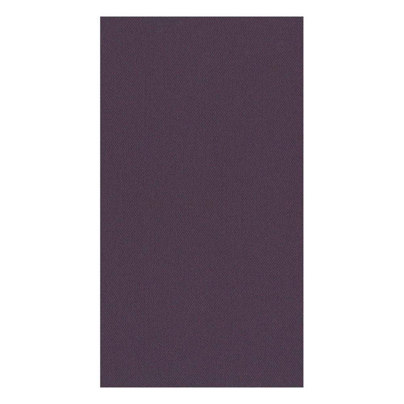 caspari Paper Linen Solid Guest Towel Napkins in Aubergine - 12 Per Package