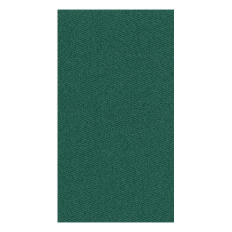 caspari Paper Linen Solid Guest Towel Napkins in Hunter Green - 12 Per Package