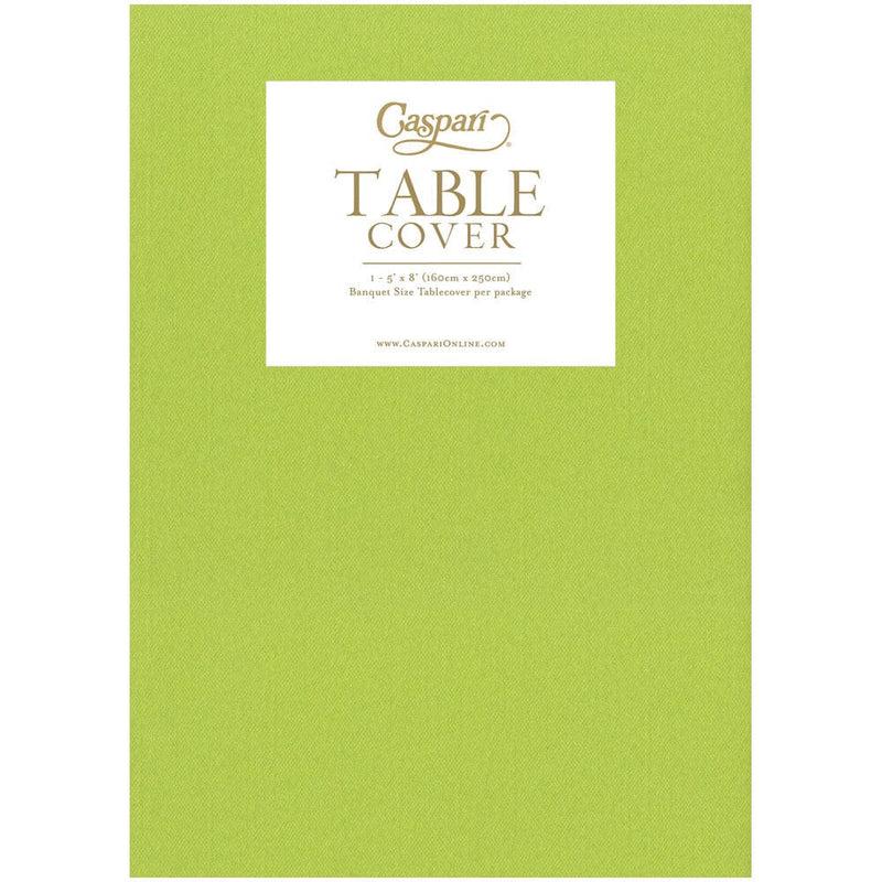 caspari Paper Linen Solid Table Cover in Lime Green - 1 Each