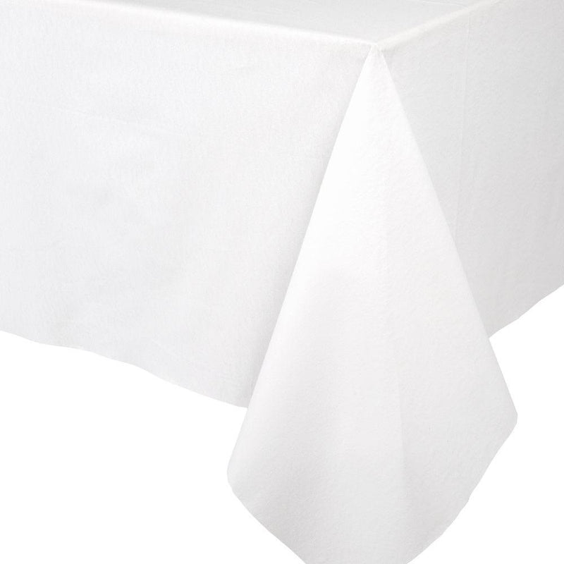caspari Paper Linen Solid Table Cover in White - 1 Each