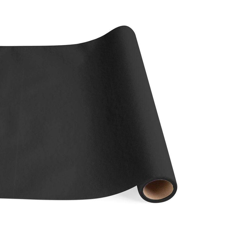caspari Paper Linen Solid Table Runner in Black - 1 Each