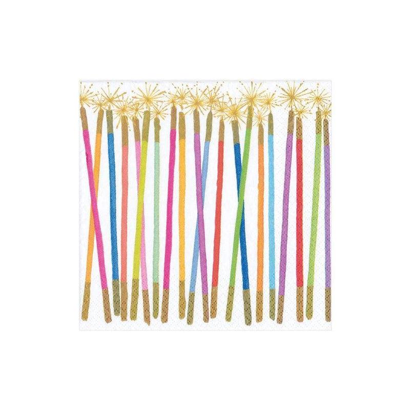 Caspari Party Candles Paper Cocktail Napkins - 20 Per Package