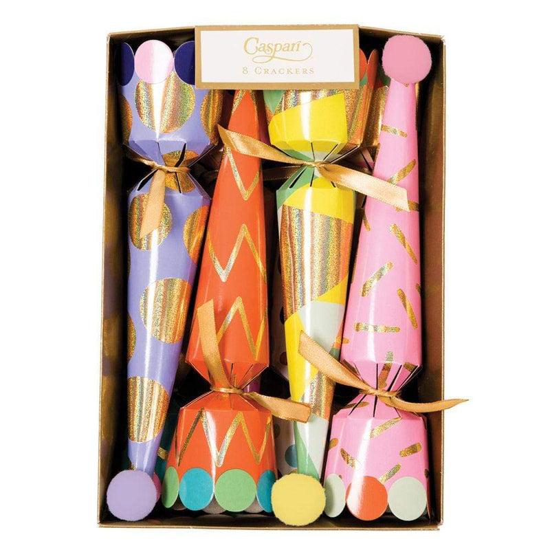 caspari Party Hats Cone Celebration Crackers - 8 Per Box