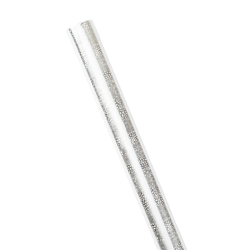 Caspari Pebble Foil Metallic Gift Wrapping Paper In Silver & White - 30" X 6' Roll